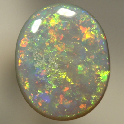 SOLID SEMI BLACK OPAL Sparkling neon green and yellow over orange